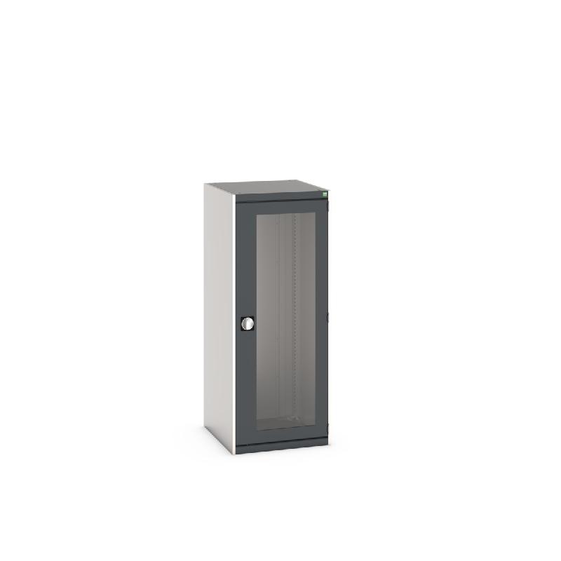 Armoire d'atelier Cubio SMLFS-6616 - portes transparentes - acier renforcé - 650x650x1600 mm_0