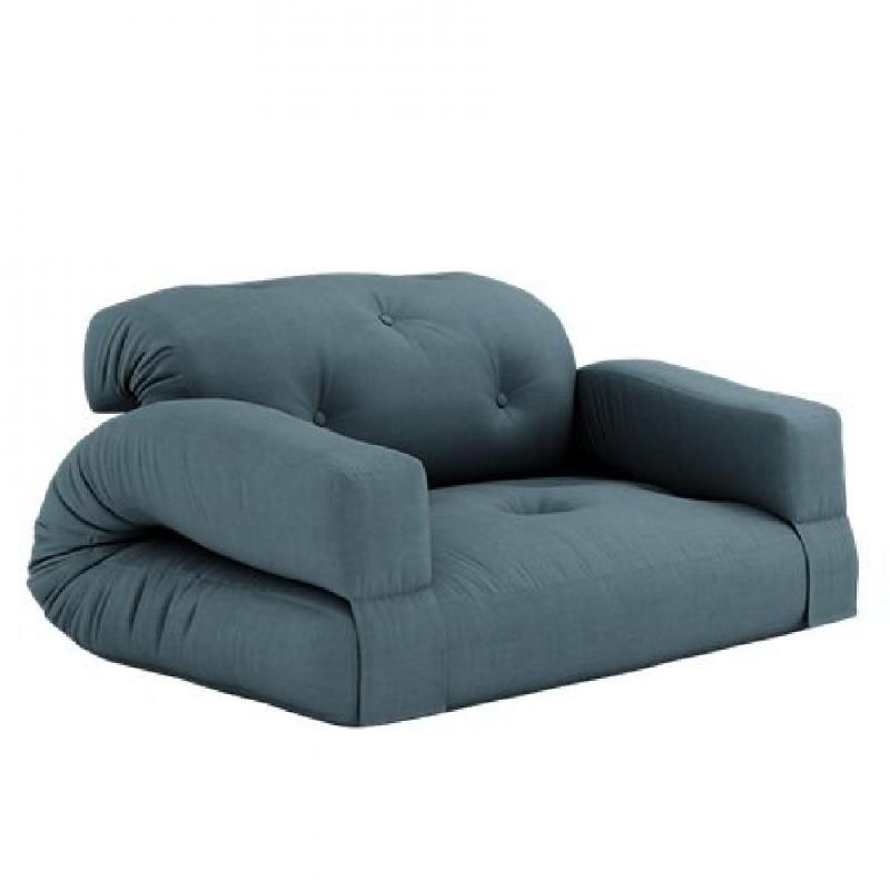 CANAPÉ FUTON STANDARD CONVERTIBLE HIPPO SOFA COULEUR BLEU PÉTROLE_0