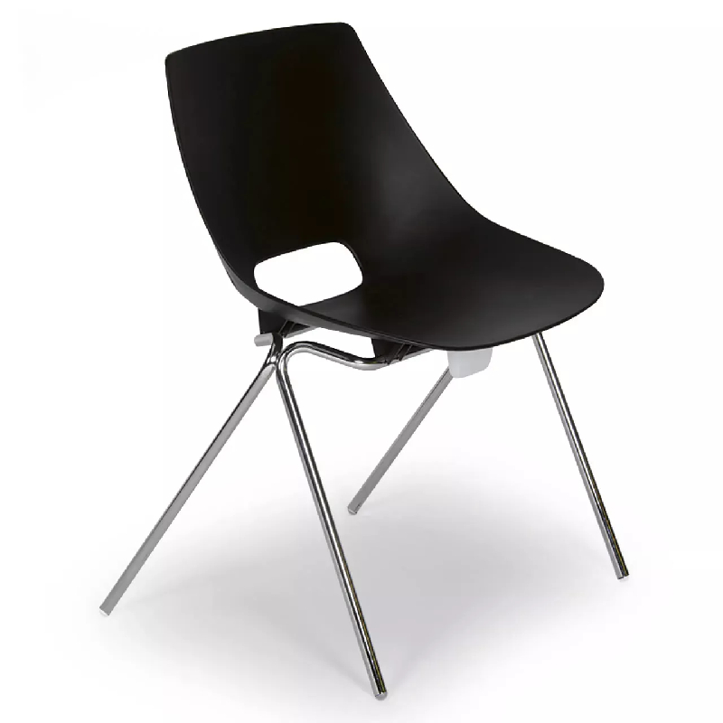 Chaise visiteur empilable So Sanremo - P01 - ergonomique et polyvalente avec structure en acier chromé_0