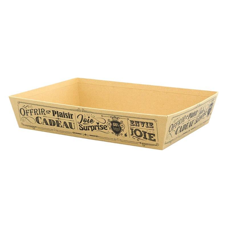 Corbeille carton rectangle Vintage Kraft 36x27 -_0