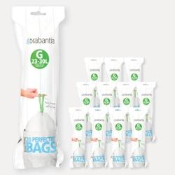 De 12 rouleaux de 20 sacs poubelle 23/30 l blanc code G ( dont 1 offert  -  Lot Multicolore  Plastique Brabantia - multicolore plastique 8710755246272_0