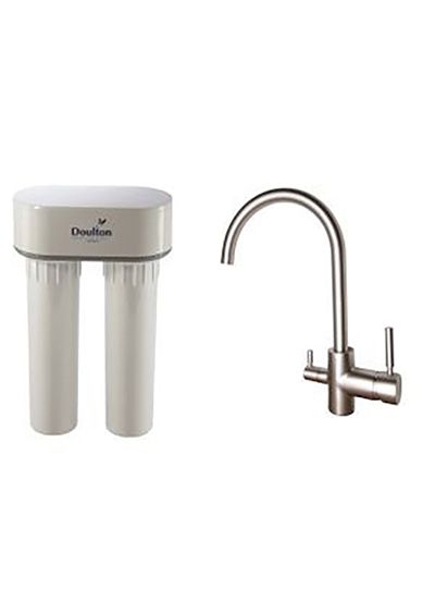 Duo calcaire 3072 - filtres d'eau potable sous évier - Doulton - double filtration avec robinet 3 voies inox brossé_0