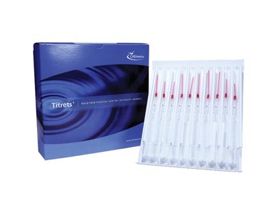 Kit d’analyse visuelle du Chlorure, 1000-10000 ppm. Type : Titrets Kit. 30unités, marque Chemetrics - Ref.: NBD014_0