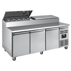 L2G - SH3000/800 - table a sandwiches refrigeree +2/+8°c gaz r290, dessus inox, 3 portes 400x600 mm - SH3000/800_0
