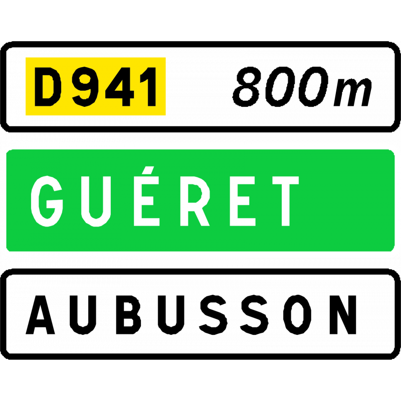Panneau directionnel D41b - Sortie non numérotée - WP Signalisation_0