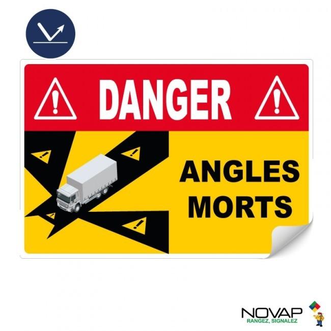 Panneaux adhésifs classe 1 marquage obligatoire angles morts pour camions - AD1PNG-NV06/CDAM_0