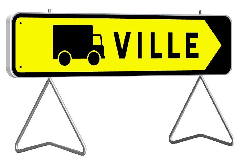 Panneaux Taliasign KD à flêche amovible 1000x300 mm classe 1 Indications Temporaires - PNTLGLV1KDB-TL01/P_0