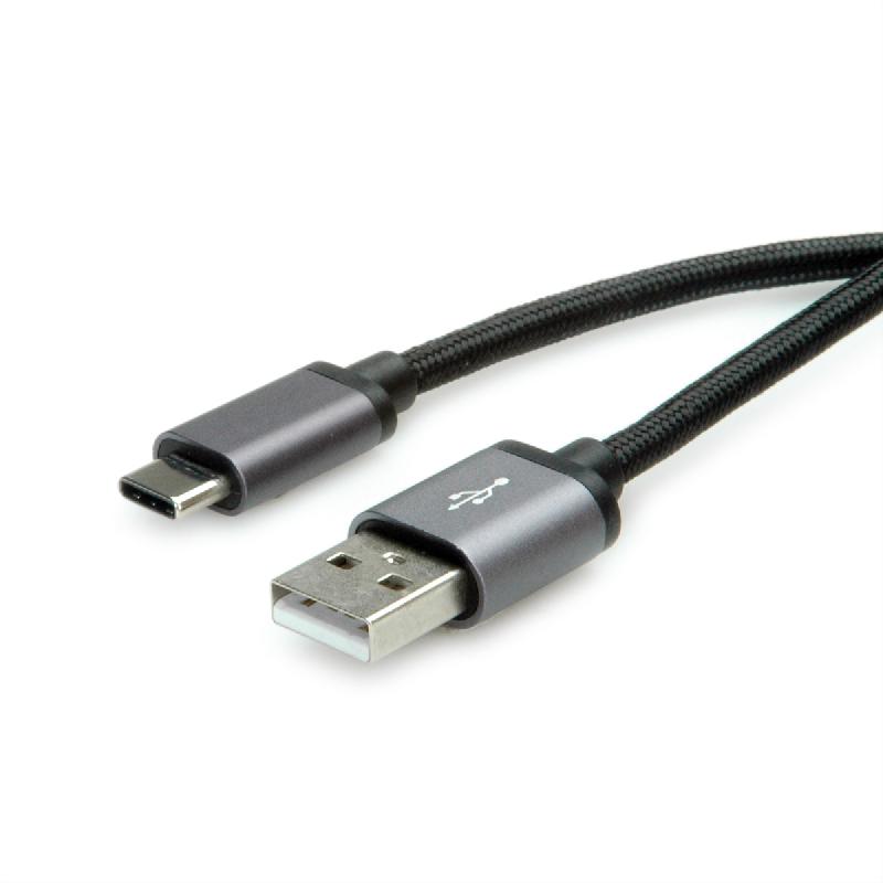Roline câble usb 2.0, c-a, m/m, noir, 3 m_0