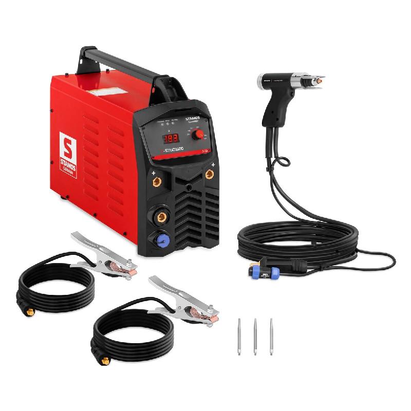 Stamos Germany - Stamos Poste de Redressage S-STUD1600 (énergie de stockage : 1 600 J, capacité du condensateur : 72000 µF, zone de soudage : M3 -_0