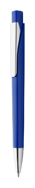 Stylo à bille en plastique - attributs argentés - encre bleue_0