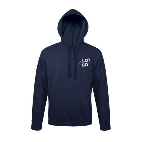 SWEAT-SHIRT AVEC CAPUCHE MIXTE PUBLICITAIRE SOL’S BLEU MARINE - MARQUAGE MULTICOLORE