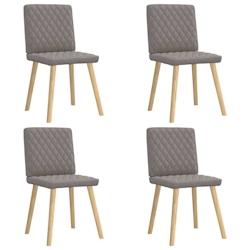 VidaXL Chaises à Manger Lot De 4 Taupe Tissu - gris 8721158566720_0