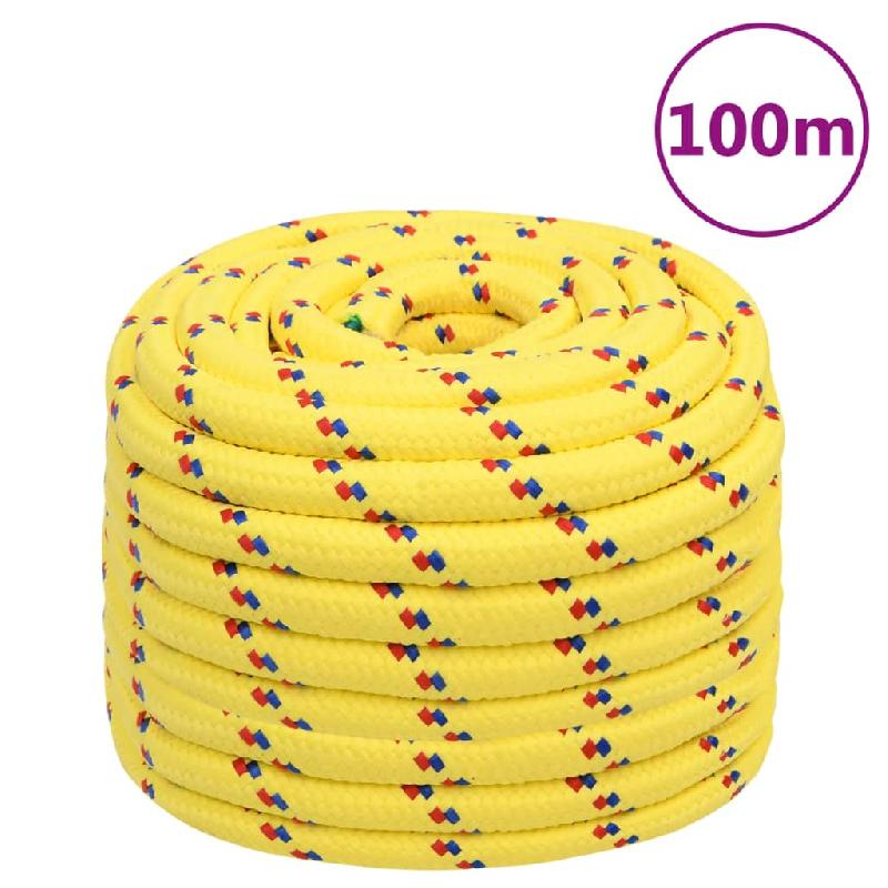 Vidaxl corde de bateau jaune 20 mm 100 m polypropylène 152634_0