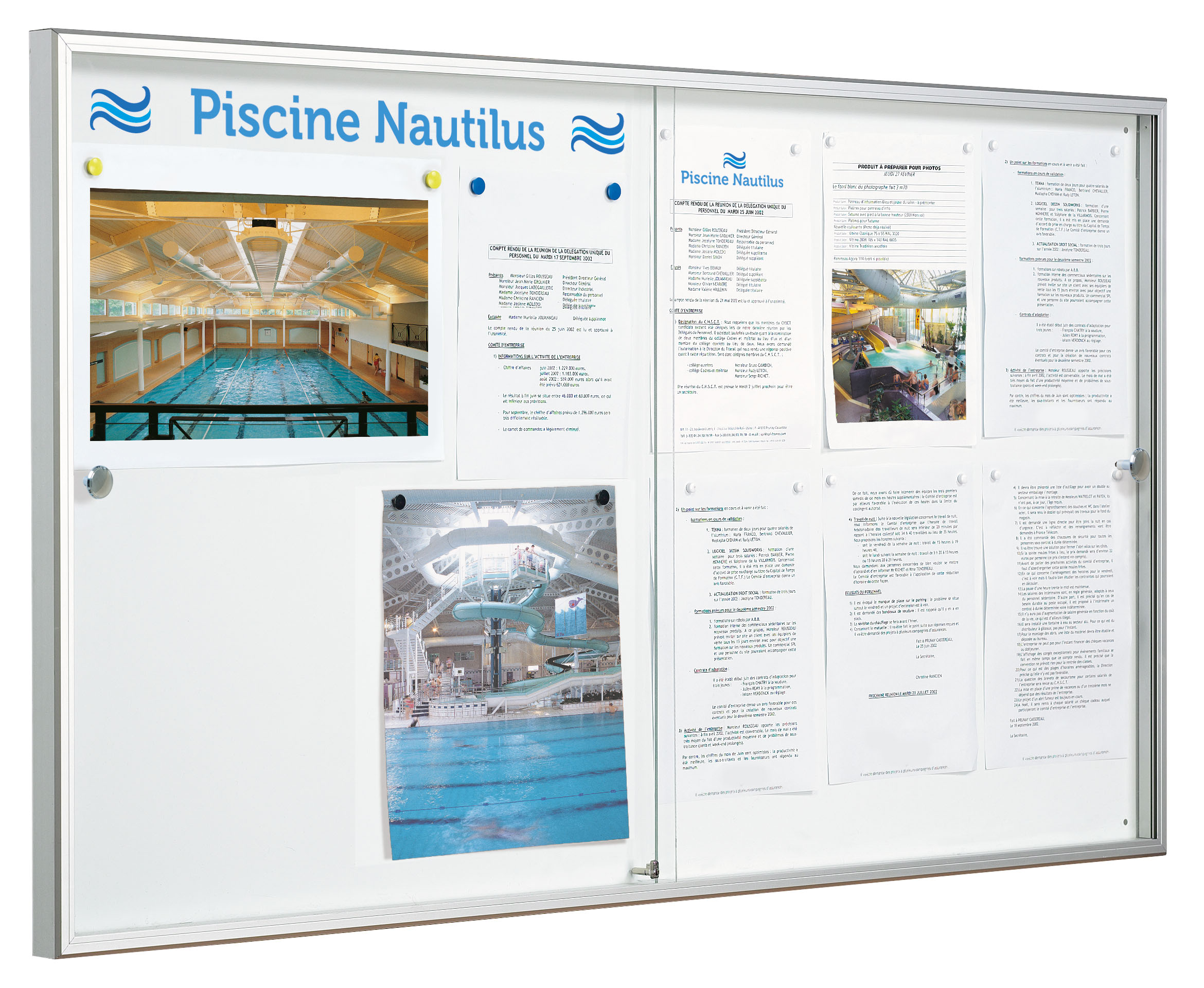 Vitrines d'affichage extérieures - portes coulissantes en aluminium anodisé - 4 dimensions pour 8 à 30 formats A4_0