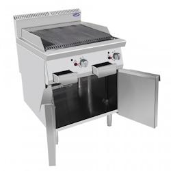 Atosa Grill Gaz Pierres de Lave avec Poignées sur Meuble Série 700   2x7 kw/h - 0652733624321_0