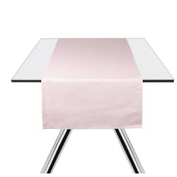 Chemin de table Excelsa Pastel Color coton 45x140 cm rose - rose textile 68835_0