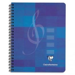 CLAIREFONTAINE CAHIER DE MUSIQUE PIQÛRE 25 PAGES SEYÈS+25 PAGES PORTÉES 21X29,7. COUVERTURE CARTE