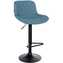 CLP Tabouret de bar Kasson Bleu/Tissu - bleu textile 325777_0