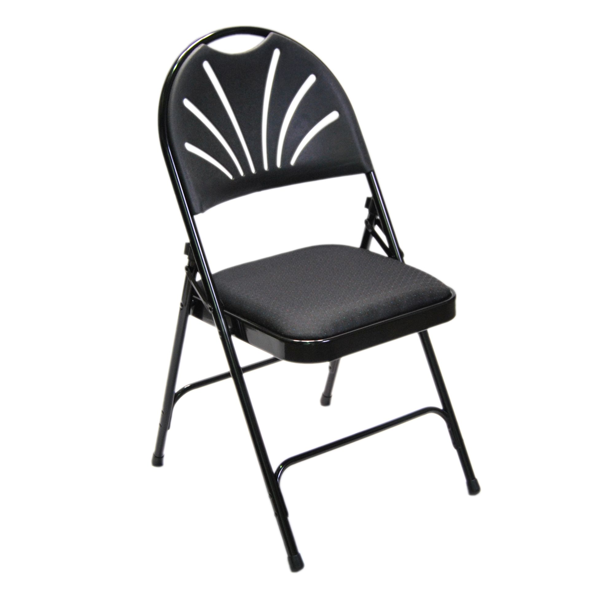 Chaise pliante rembourrée Dynaflex CT226-01-P01-F90 - dossier en polypropylène noir - structure en acier_0