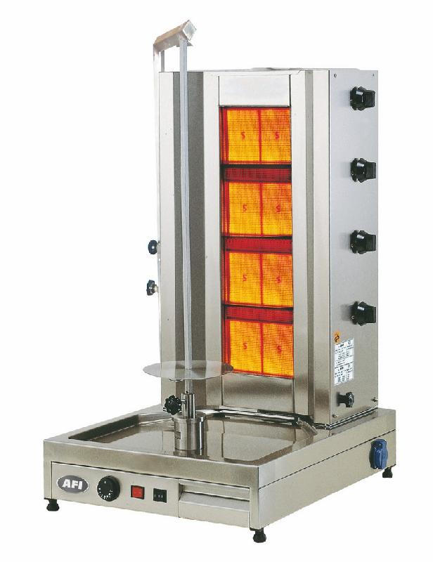 Döner grills à gaz - capacité 90 kg - modèle KEB4G - inox - puissance 13 kW_0