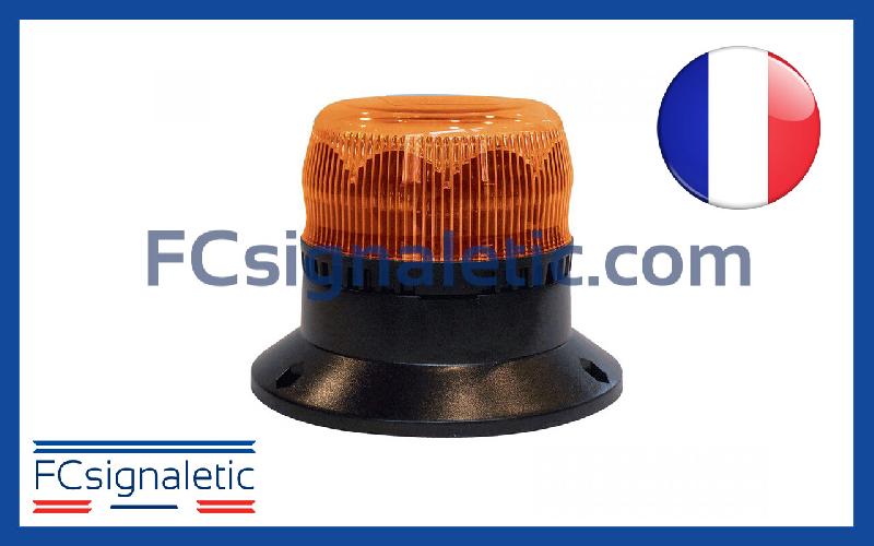 Gyrophare Gyroled orange embase ISO classe 1 flash STANDBY MERCURA 22305-01_0