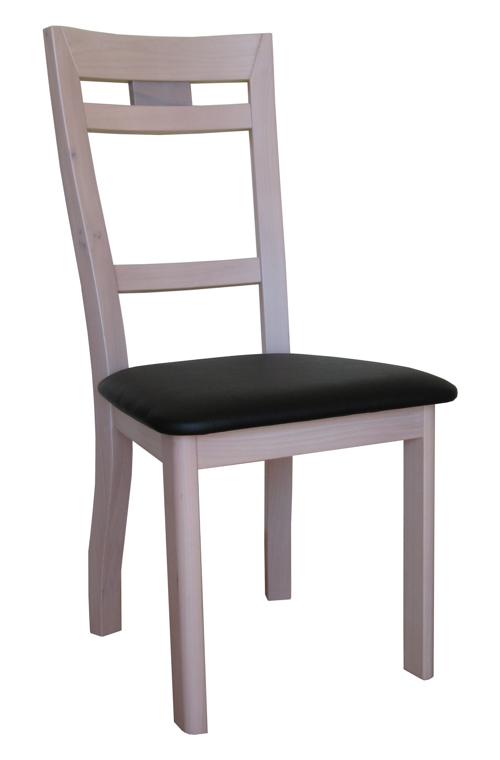 Lot de 2 chaises Oxygène en orme massif - rose et noir - assise garnie en mousse polyéther - fabrication 100% française_0
