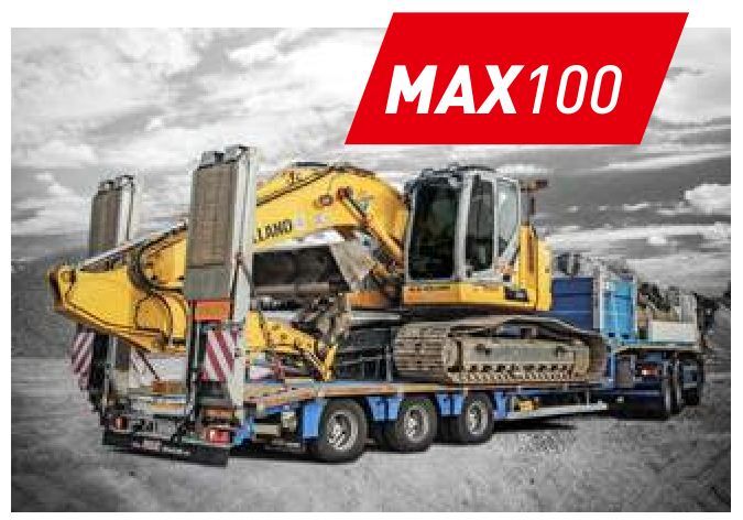 Max100-n-2a-8.60 - Semi-remorques porte-engins - 4500 mm - 2 à 6 essieux - Suspension pneumatique_0