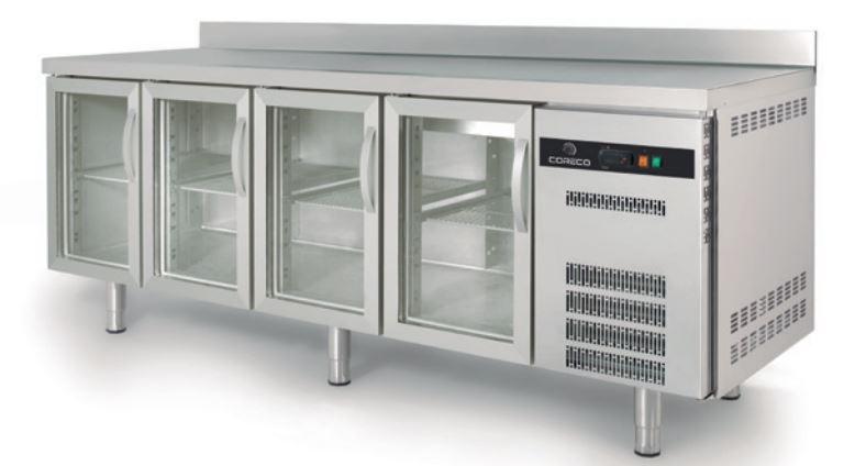 Meuble réfrigéré 700 adossé positif S-Line - 4 portes vitrées - TGRV-225-S - Capacité 543L - Température -2°C à +8°C_0