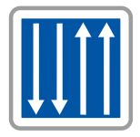 Panneau de signalisation indication: Présignalisation d'un créneau de dépassement - C29a_0