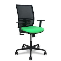 Piqueras y Crespo Silla Yunquera sincro malla negra bali pistacho brazo regulable - vert multi-matériau 400SM840B22B10B68R65_0