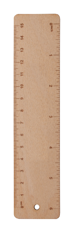 Règle en bois 15 cm - couleur naturelle - 13.5 gr_0