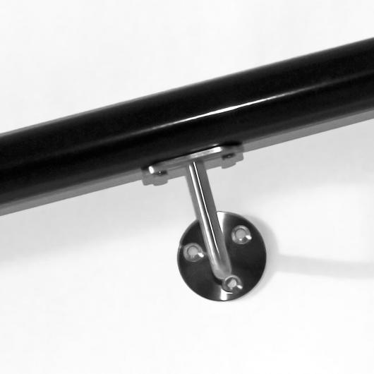 Main courante inox - tube diamètre 42 avec platine - Ronde platine_0