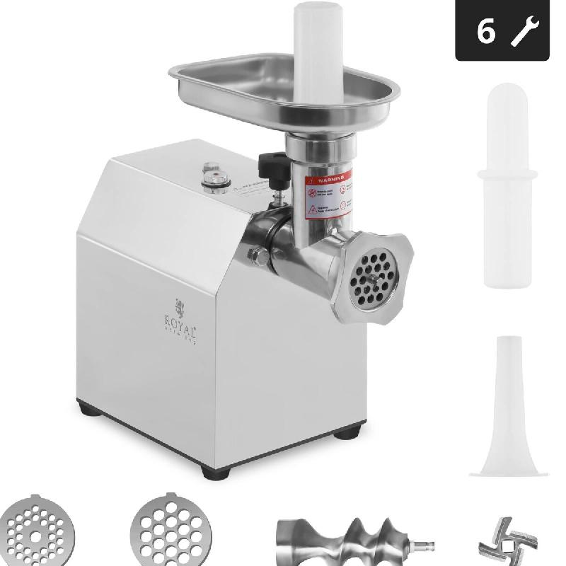 Royal Catering - Royal Catering RCFW 70-600ECO Hachoir à Viande Électrique Professionnel Acier Inox (70 kg/h, 600 W, Fonction de Retour en Arrière,_0