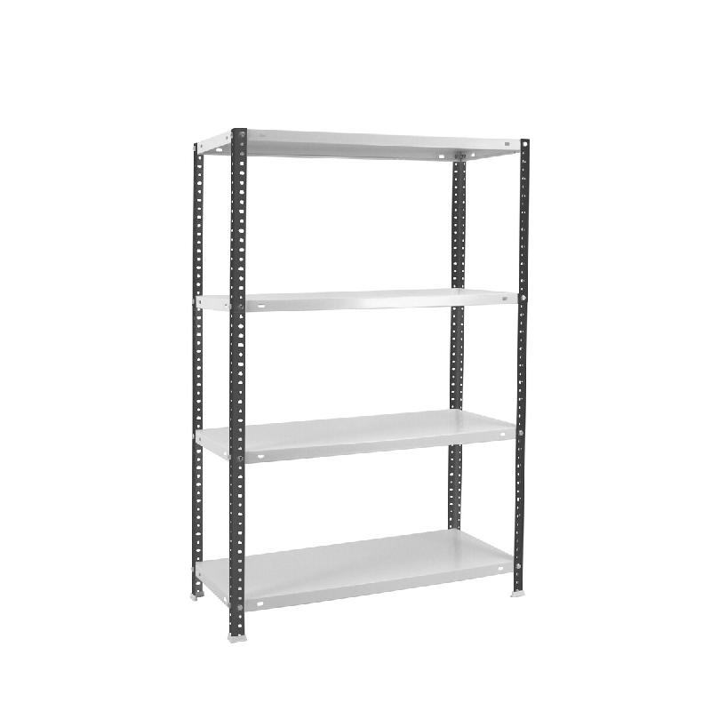 SimonRack Étagère métallique avec vis 1500x1100x400 mm, 4 niveaux, point de flexion 90 kg, Anthracite/Blanc - Comfort - métal 8425437130557_0