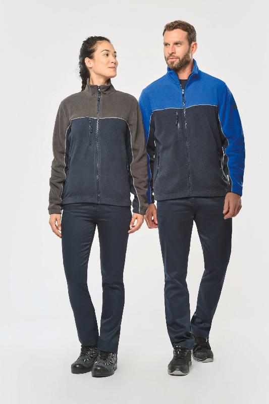 Veste micropolaire bicolore écoresponsable unisexe - Réf: WK904 - 100% polyester recyclé_0