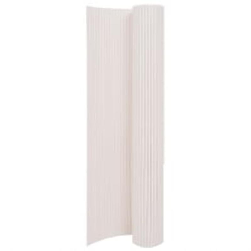 Vidaxl clôture de jardin double face 90x400 cm blanc 317146_0