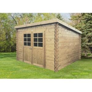 Abri de jardin en bois 28mm, brest - s8215-sans plancher_0