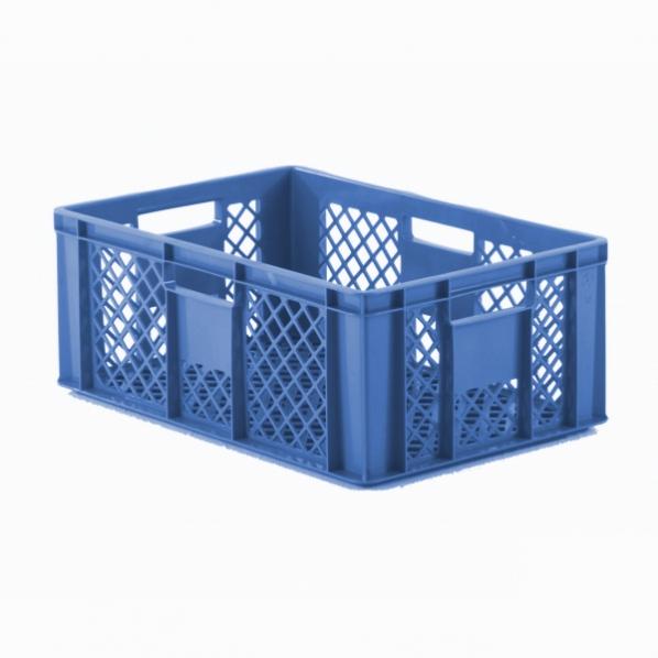 Bacs alimentaires ajourés 600 x 400 hauteur 240 mm Bleu_0