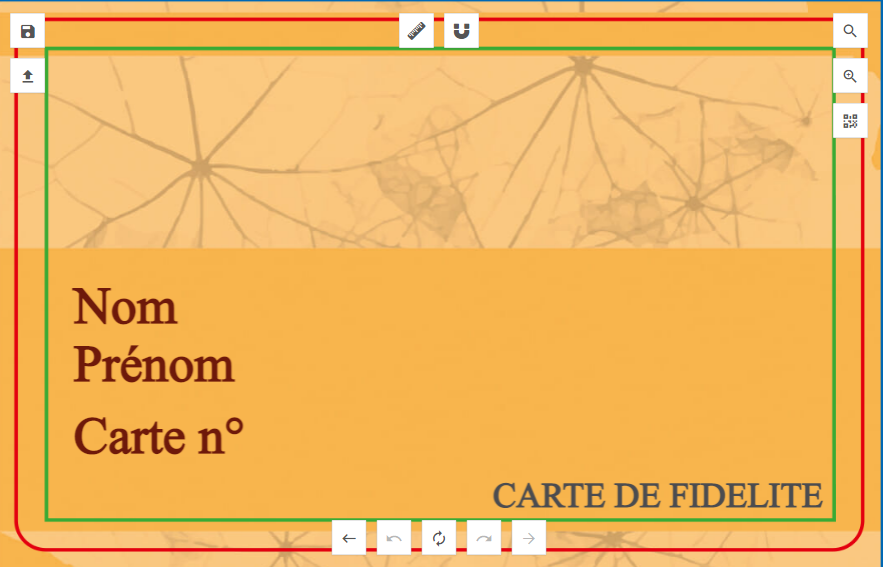 Carte de fidélité plastique Flos orange 2 - personnalisable en PVC premium_0