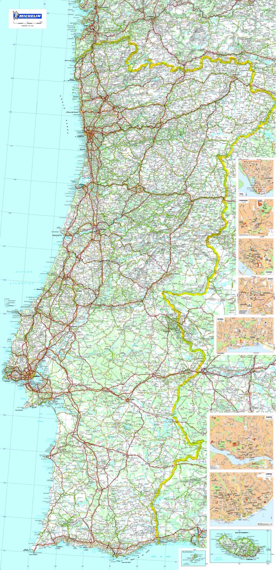 Carte détaillée du portugal_0