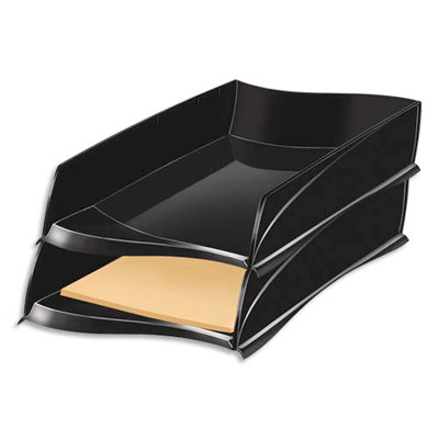 CORBEILLE A COURRIER CEP ISIS - FORMAT 38X8,2X27,5 CM - COLORIS NOIR - LOT DE 10