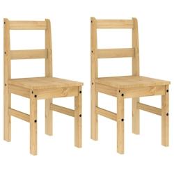 Décoshop26 - Set de 2 chaises de salle à manger design rustique 40 x 46 x 90 cm en bois de pin DEC025570 - 3000255321049_0