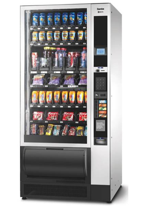 Distributeur automatique moderne avec vitrine éclairée par led, interface utilisateur résistante et numérique capacitif- jazz_0