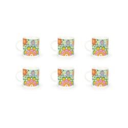 Excelsa lot de 6 tasses à café Gipsy Soul porcelaine 10 cl multicolore - multicolore porcelaine 68027_0
