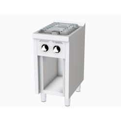 HR FAINCA Fourneau à gaz série 600 sur placard - 2 brûleurs 5,5 kW - 400x600x870 - Acier inoxydable 18/10 - CB2F600E_0