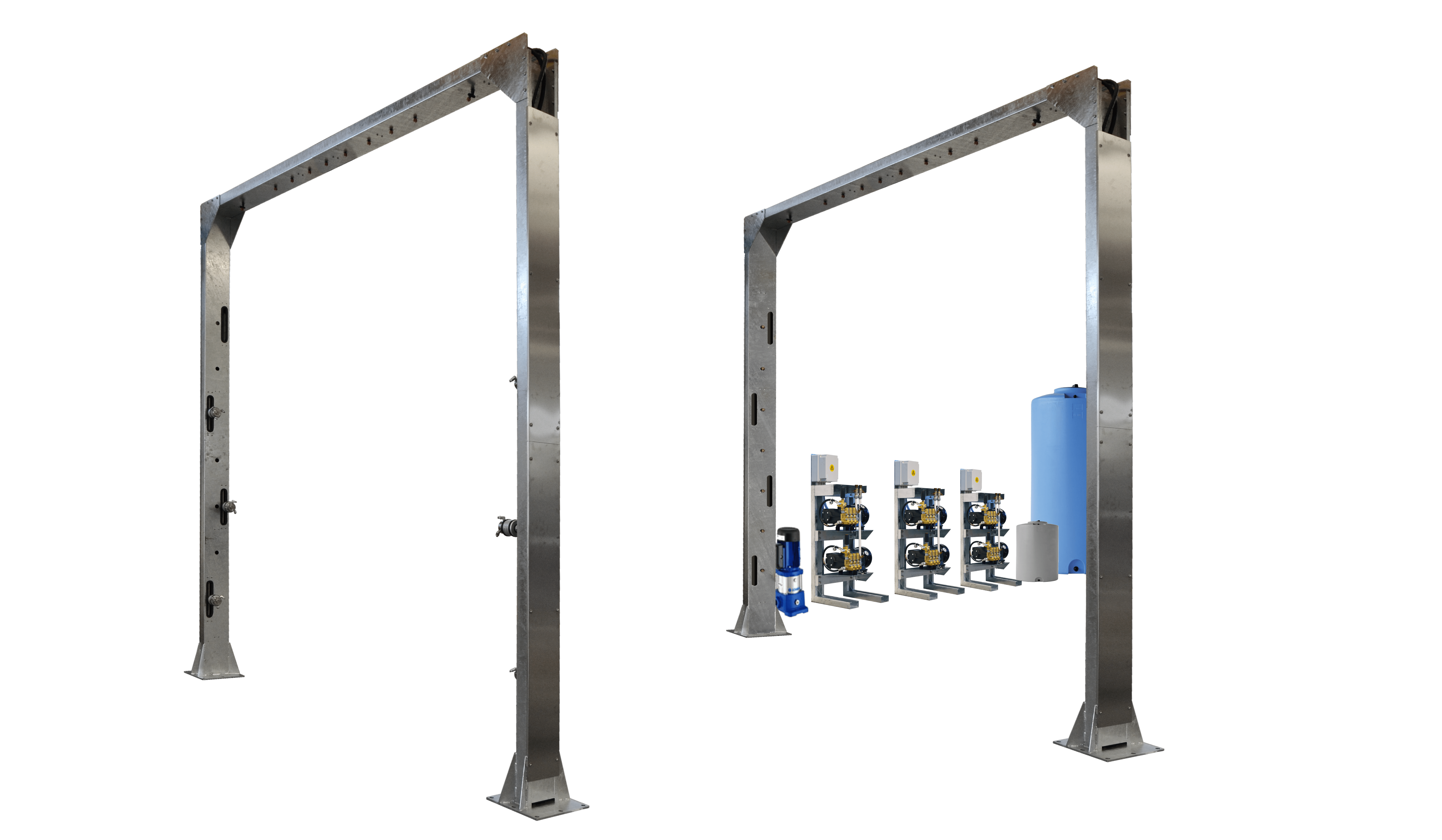 Station de nettoyage pour camions en transit