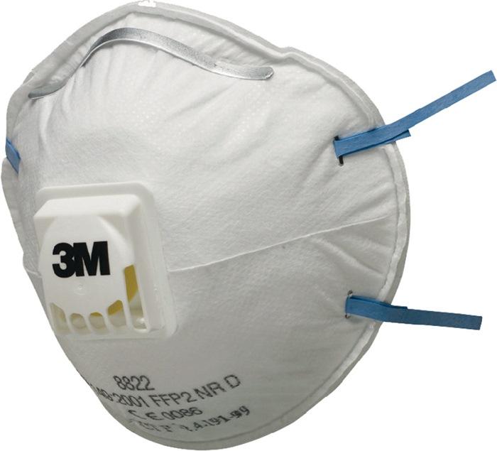 Masque de protection respiratoire 8 822 FFP2 / V NR D avec soupape d'expiration 10pcs/carton 3M_0