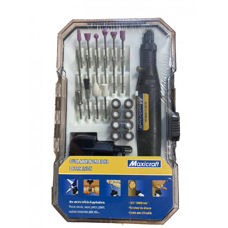 Outil rotatif multifonctions de précision 18 V - en coffret - matériel pour gravure_0