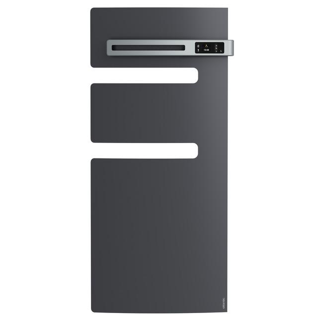 Radiateur sèche-serviettes connecté Serenis avec soufflerie mât droite 1500W graphite - Atlantic - 850509_0