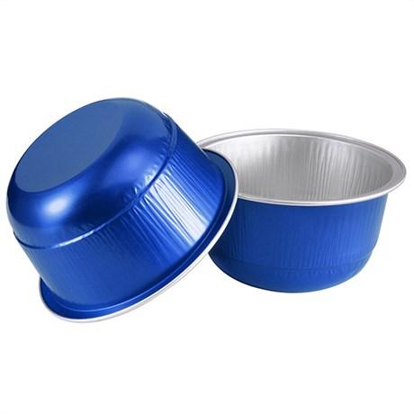 RÉCIPIENT PÂTISSERIE 150 ML D.8.5X4.3 CM ALUMINIUM BLEU (VENDU PAR 100)